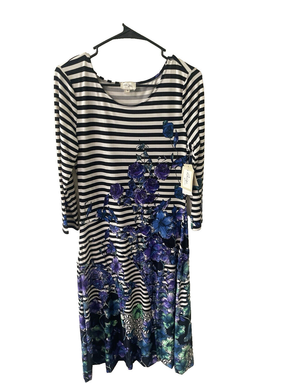 NWT BEIGE BY ECI Mixed Print Dress Size 10